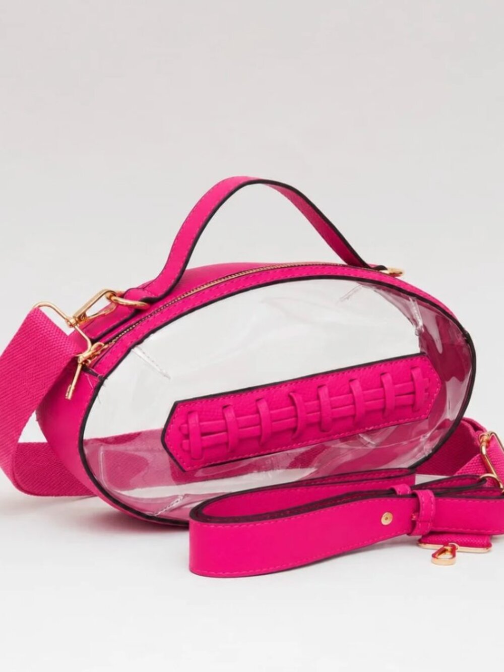Pink Clear Stadium Approved Bag Game Day Crossbody Purse for Football Events NEW